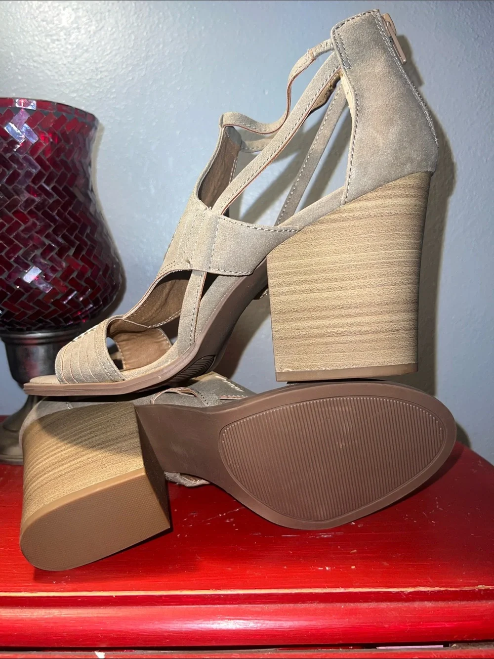 Maurices Elsy Arrow Embroidered Strappy Sandal.